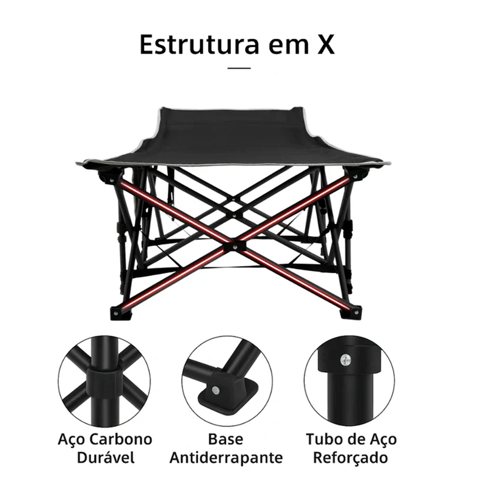 Cama Dobrável Premium com Colchão Amovível