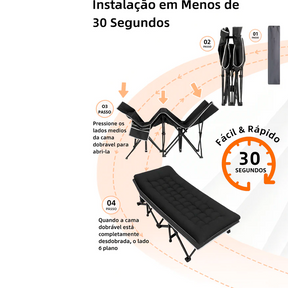Cama Dobrável Premium com Colchão Amovível