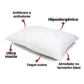 Kit 4 Travesseiros Pluma do Ganso – Antialérgicos